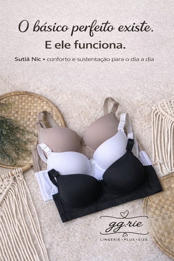Criativo: sutiãs em três cores, O básico perfeito existe